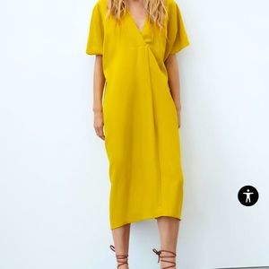 Zara Linen Blend Tunic Dress NWT